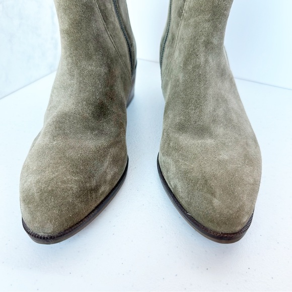 Cole Haan Maci Olive Green Suede Booties 8.5 - Picture 4 of 9